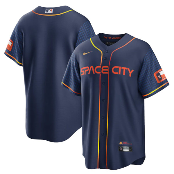 Toddler Houston Astros Blank Navy City Connect Stitched Baseball Jersey